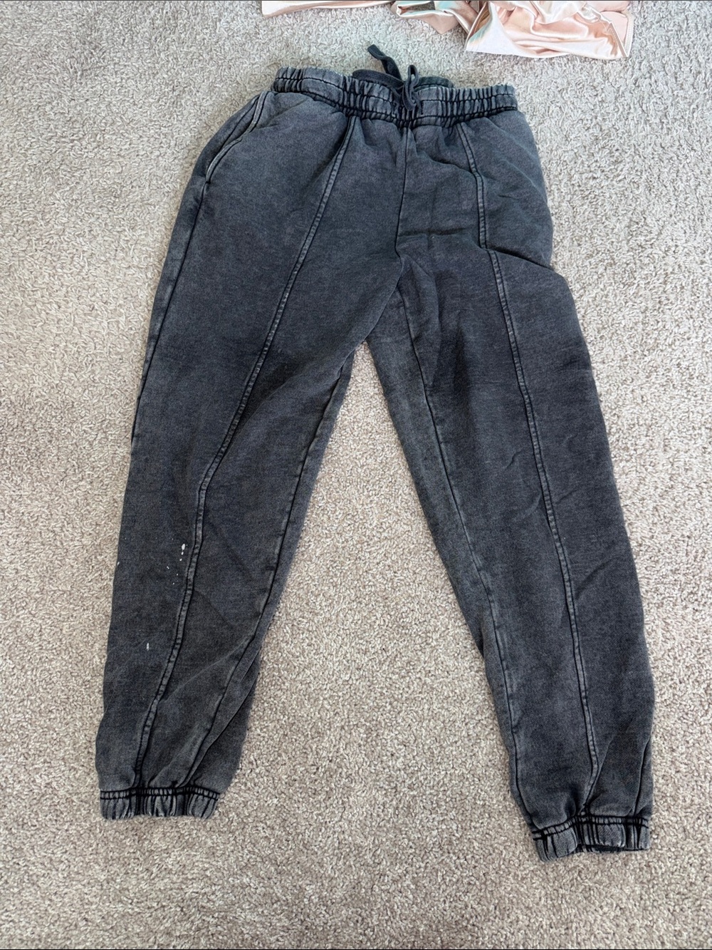 Forever 21 Washed Black High-Rise Jogger Pants